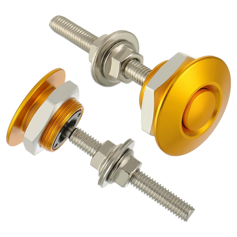 EPLZON Diameter 1.25 inch Quick Release Latch Bumper Bumper Hood License Plate Lock Clip Kit Universal Aluminum Engine Hood Pin(Pack of 2pcs,Gold) - Image 1